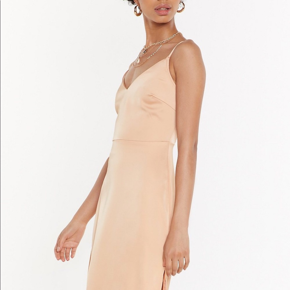 Nasty Gal-Satin My Opinion Midi Dress - Picture 2 of 5